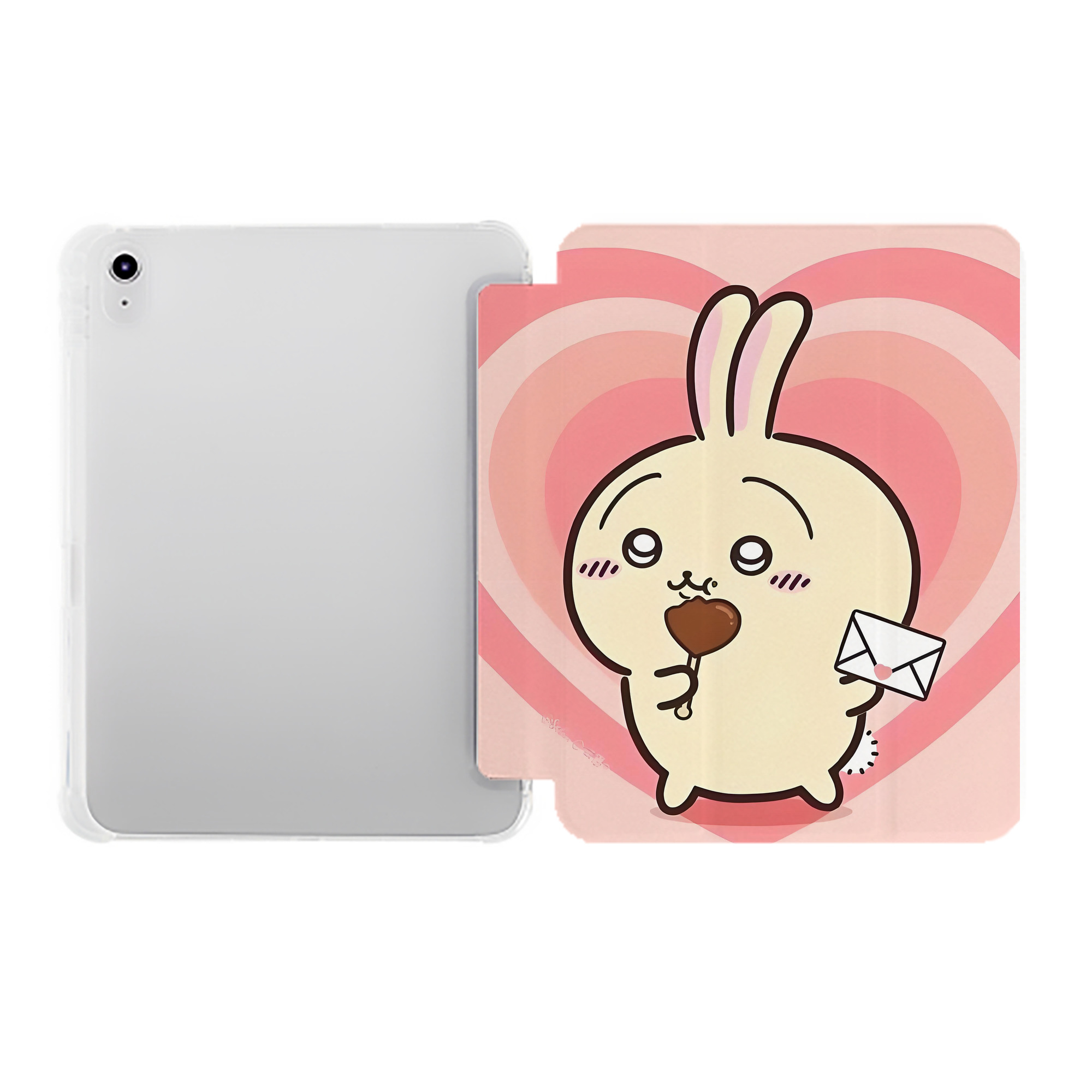（画像用） ちいかわ Chii-kawa IPad ケース ペン収納付き 三つ折りスタンド PUレザー×シリコン 対応機種9.5/10.5/10.9インチ